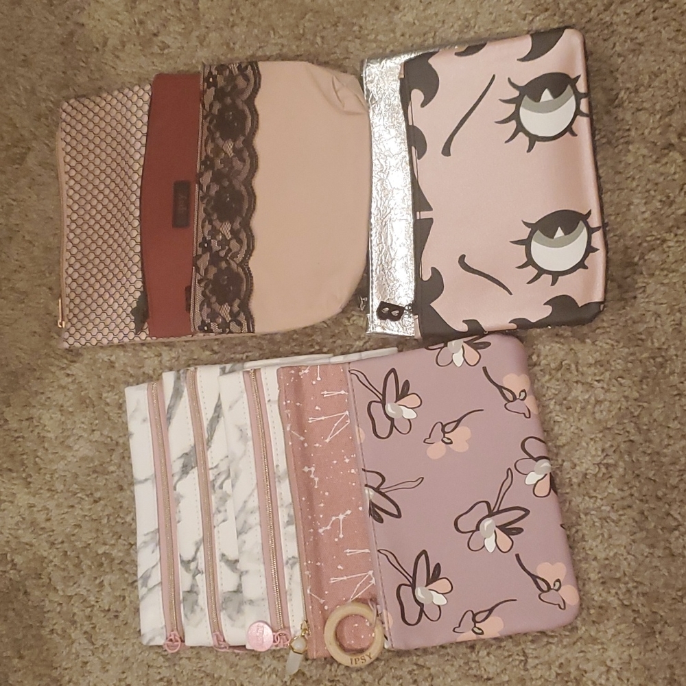 Ipsy Bags Pink Pretty Retro Vibes